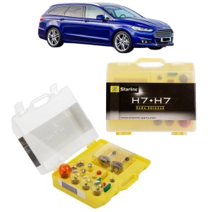 Kit trusa Set becuri H7 compatibila cu FORD MONDEO V Turnier (CF) din 2014-2019, bec far, semnalizare , pozitie, iluminare numar, frana, plafoniera, stop frana