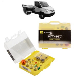 Kit trusa Set becuri H7 compatibila cu IVECO DAILY IV Platform/Chassis din 2007-2011, bec far, semnalizare , pozitie, iluminare numar, frana, plafoniera, stop frana