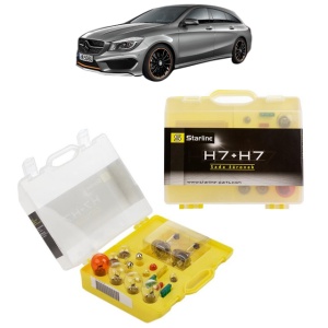 Kit trusa Set becuri H7 compatibila cu MERCEDES-BENZ CLA Shooting Brake (X117) din 2015-2019, bec far, semnalizare , pozitie, iluminare numar, frana, plafoniera, stop frana - Img 1