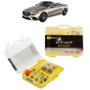 Kit trusa Set becuri H7 compatibila cu MERCEDES-BENZ E-CLASS Convertible (A238) din 2019, bec far, semnalizare , pozitie, iluminare numar, frana, plafoniera, stop frana