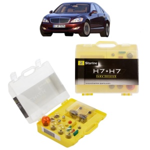 Kit trusa Set becuri H7 compatibila cu MERCEDES-BENZ S-CLASS (W221, V221) din 2005-2013, bec far, semnalizare , pozitie, iluminare numar, frana, plafoniera, stop frana