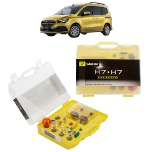 Kit trusa Set becuri H7 compatibila cu MERCEDES-BENZ T-CLASS MPV (W420) din 2022, bec far, semnalizare , pozitie, iluminare numar, frana, plafoniera, stop frana