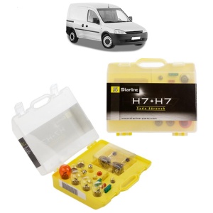 Kit trusa Set becuri H7 compatibila cu OPEL COMBO Box Body/MPV din 2001-2012, bec far, semnalizare , pozitie, iluminare numar, frana, plafoniera, stop frana