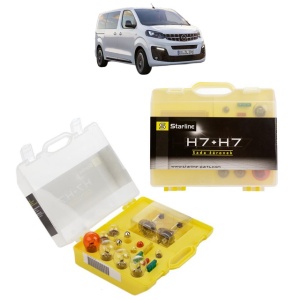 Kit trusa Set becuri H7 compatibila cu OPEL ZAFIRA LIFE Bus (K0) din 2019-2025, bec far, semnalizare , pozitie, iluminare numar, frana, plafoniera, stop frana