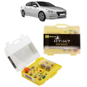 Kit trusa Set becuri H7 compatibila cu PEUGEOT 508 I (8D_) din 2010-2018, bec far, semnalizare , pozitie, iluminare numar, frana, plafoniera, stop frana