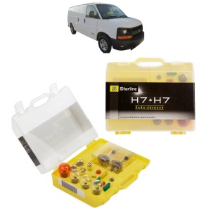 Kit trusa Set becuri H7 compatibila cu RENAULT EXPRESS MPV din 2021, bec far, semnalizare , pozitie, iluminare numar, frana, plafoniera, stop frana