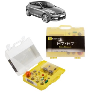 Kit trusa Set becuri H7 compatibila cu RENAULT MEGANE III Hatchback (BZ0/1_, B3_) din 2008-2017, bec far, semnalizare , pozitie, iluminare numar, frana, plafoniera, stop frana