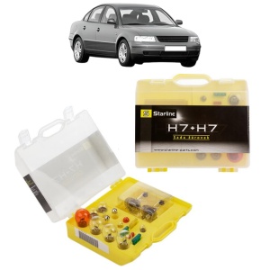 Kit trusa Set becuri H7 compatibila cu Volkswagen PASSAT B5 (3B2) din 1996-2000, bec far, semnalizare , pozitie, iluminare numar, frana, plafoniera, stop frana