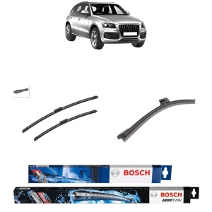 Set 3 stergatoare AUDI Q5 Van (8RB) din 2008-2017, Bosch Aerotwin, din cauciuc siliconat rezistent