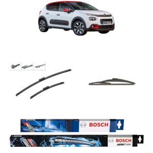 Set 3 stergatoare CITROEN C3 III (SX) din 2016-2018, Bosch Aerotwin Multi, din cauciuc siliconat rezistent