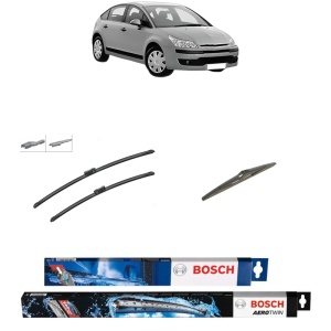 Set 3 stergatoare CITROEN C4 I (LC_) din 2004-2012, Bosch Aerotwin, din cauciuc siliconat rezistent