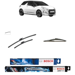 Set 3 stergatoare DS DS 3 (SA_) din 2015-2019, Bosch Aerotwin, din cauciuc siliconat rezistent
