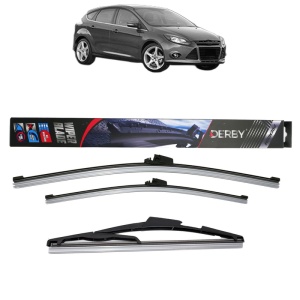 Set 3 stergatoare FORD FOCUS III din 2010-2020, Derby, din cauciuc siliconat rezistent