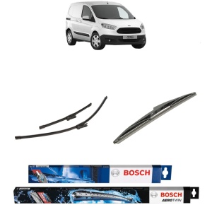 Set 3 stergatoare FORD TRANSIT COURIER B460 Box Body/MPV din 2014-2023, Bosch Aerotwin, din cauciuc siliconat rezistent