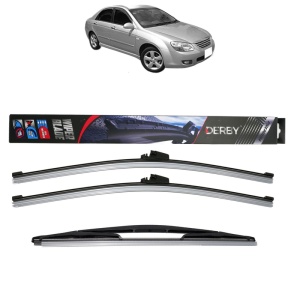 Set 3 stergatoare KIA CERATO I Saloon (LD) din 2004-2009, Derby, din cauciuc siliconat rezistent - Img 1