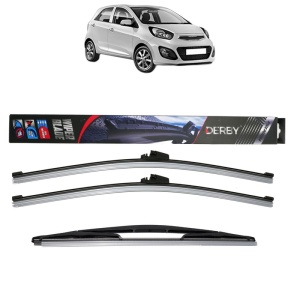 Set 3 stergatoare KIA PICANTO II (TA) din 2011-2017, Derby, din cauciuc siliconat rezistent