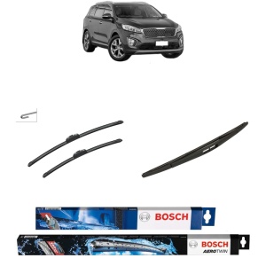 Set 3 stergatoare KIA SORENTO III (UM) din 2015-2020, Bosch Aerotwin Retrofit, din cauciuc siliconat rezistent