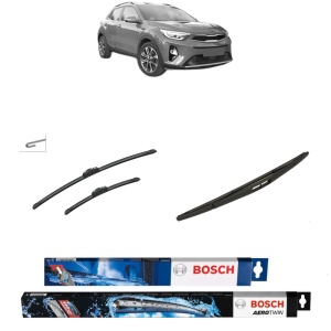 Set 3 stergatoare KIA STONIC (YB) din 2017-2023, Bosch Aerotwin Retrofit, din cauciuc siliconat rezistent