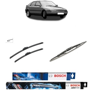 Set 3 stergatoare MAZDA 323 F IV (BG) din 1989-1994, Bosch Aerotwin Retrofit, din cauciuc siliconat rezistent