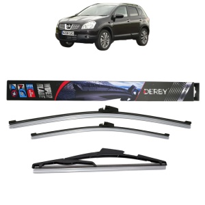 Set 3 stergatoare NISSAN QASHQAI +2 VAN (JJ10E) din 2008-2014, Derby, din cauciuc siliconat rezistent