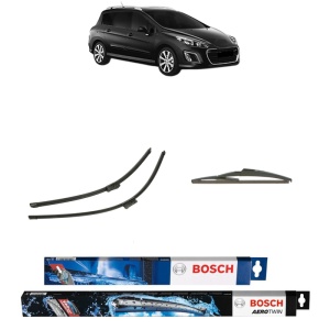 Set 3 stergatoare PEUGEOT 308 SW I Estate Van (4E_) din 2008-2012, Bosch Aerotwin, din cauciuc siliconat rezistent