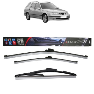 Set 3 stergatoare SAAB 9-5 Estate (YS3E) din 1998-2009, Derby, din cauciuc siliconat rezistent