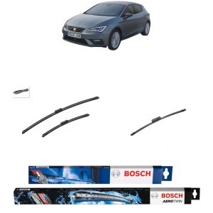 Set 3 stergatoare SEAT LEON Hatchback Van (5F1) din 2015-2020, Bosch Aerotwin, din cauciuc siliconat rezistent