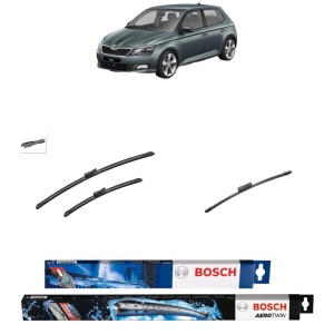Set 3 stergatoare SKODA FABIA III (NJ3) din 2014-2021, Bosch Aerotwin, din cauciuc siliconat rezistent