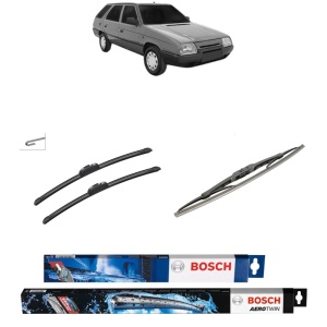 Set 3 stergatoare SKODA FAVORIT Estate Van (785) din 1989-1995, Bosch Aerotwin Retrofit, din cauciuc siliconat rezistent