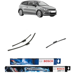 Set 3 stergatoare VOLKSWAGEN POLO V (6R1, 6C1) din 2009-2022, Bosch Aerotwin, din cauciuc siliconat rezistent