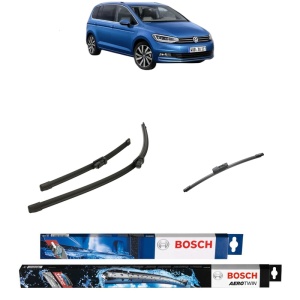 Set 3 stergatoare VOLKSWAGEN TOURAN (5T1) din 2015-2022, Bosch Aerotwin, din cauciuc siliconat rezistent