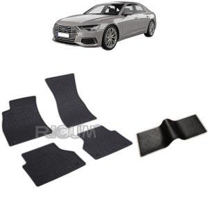 Set 5 covorase auto AUDI A6 C8 din 06.2018 - 2026, cu covoras tunel median, Caroserie SEDAN