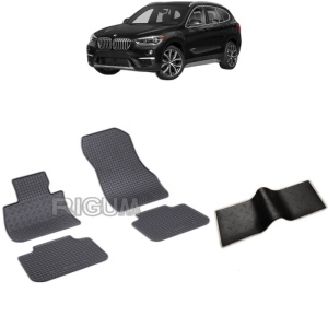 Set 5 covorase auto BMW X1 F48 PHEV din 03.2020 - 09.2022, cu covoras tunel median, Caroserie SUV