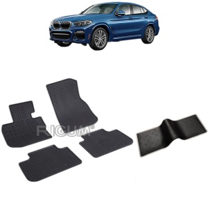 Set 5 covorase auto BMW X4 G02 din 04.2018 - 2026, cu covoras tunel median, Caroserie SUV
