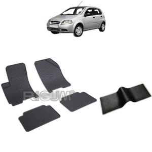 Set 5 covorase auto CHEVROLET KALOS T200 din 2002 - 2006, cu covoras tunel median, Caroserie HATCHBACK