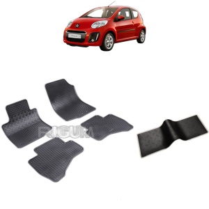 Set 5 covorase auto CITROEN C1 I din 2005 - 06.2014, cu covoras tunel median, Caroserie HATCHBACK