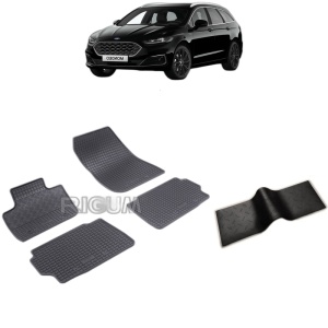 Set 5 covorase auto FORD MONDEO V FABRICATIE 01.2015 - 04.2022, cu covoras tunel median, Caroserie SEDAN
