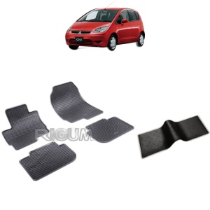 Set 5 covorase auto MITSUBISHI COLT CZ din 11.2008 - 2013, cu covoras tunel median, Caroserie HATCHBACK