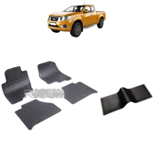 Set 5 covorase auto NISSAN NAVARA LE NEW din 2007 - 2026, cu covoras tunel median, Caroserie PICK-UP