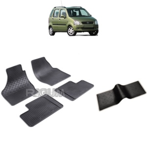 Set 5 covorase auto OPEL AGILA A din 2000 - 12.2007, cu covoras tunel median, Caroserie HATCHBACK