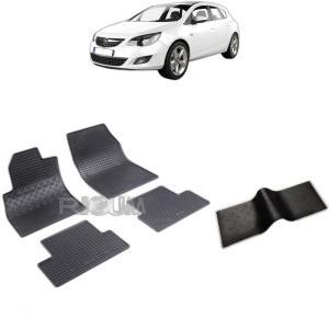 Set 5 covorase auto OPEL ASTRA J din 10.2009 - 10.2015, cu covoras tunel median, Caroserie HATCHBACK