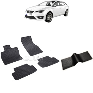 Set 5 covorase auto SEAT LEON III 5F FABRICATIE 11.2012 - 02.2020, cu covoras tunel median, Caroserie COMBI