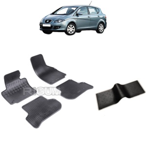Set 5 covorase auto SEAT TOLEDO III din 2004 - 2010, cu covoras tunel median, Caroserie HATCHBACK