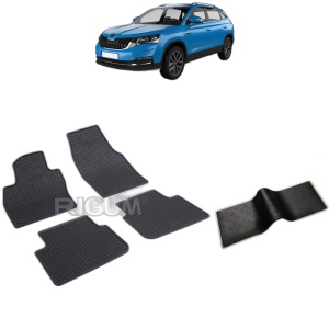 Set 5 covorase auto SKODA KAMIQ din 09.2019 - 2026, cu covoras tunel median, Caroserie SUV