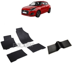 Set 5 covorase auto SUZUKI SWIFT din 05.2017 - 06.2020, cu covoras tunel median, Caroserie HATCHBACK