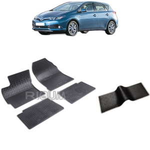 Set 5 covorase auto TOYOTA AURIS II din 01.2013 - 12.2018, cu covoras tunel median, Caroserie HATCHBACK