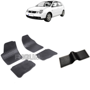 Set 5 covorase auto VOLKSWAGEN POLO IV din 11.2001 - 2009, cu covoras tunel median, Caroserie HATCHBACK 5 LOCURI
