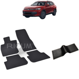 Set 5 covorase auto VOLKSWAGEN TIGUAN III MHEV FABRICATIE 11.2023 - 2026, cu covoras tunel median, Caroserie SUV