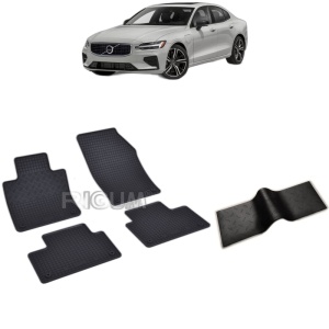 Set 5 covorase auto VOLVO S60 PHEV FABRICATIE 2018 - 2026, cu covoras tunel median, Caroserie SEDAN