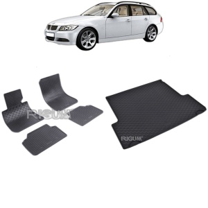 Set Covorase Auto Si Tavita Portbagaj BMW SERIA 3 E91 din 09.2005 - 11.2012, caroserie combi,